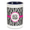Zebra Print Ceramic Pencil Holders - Blue
