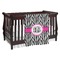 Zebra Print Baby Blanket (Single Sided) (Personalized)