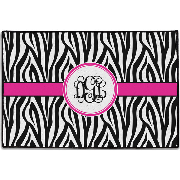 Zebra Print Personalized Door Mat - 36x24 (APPROVAL)