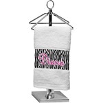 Zebra Print Cotton Finger Tip Towel (Personalized)