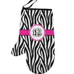 Zebra Print Left Oven Mitt (Personalized)