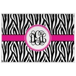 Zebra Print Laminated Placemat w/ Monogram