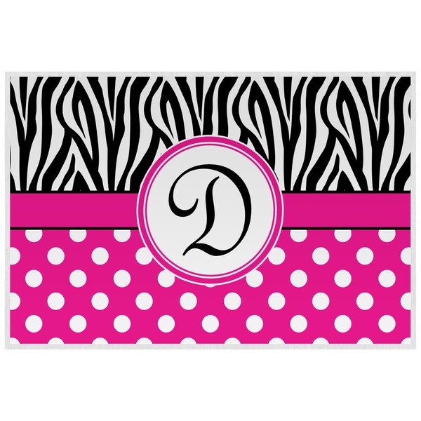 Zebra Print Personalized Placemat (Back)