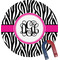 Zebra Print Round Fridge Magnet (Personalized)