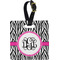 Zebra Print Personalized Square Luggage Tag