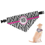 Zebra Print Dog Bandana - Medium (Personalized)