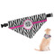 Zebra Print Dog Bandana - Medium (Personalized)