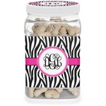 Zebra Print Dog Treat Jar (Personalized)