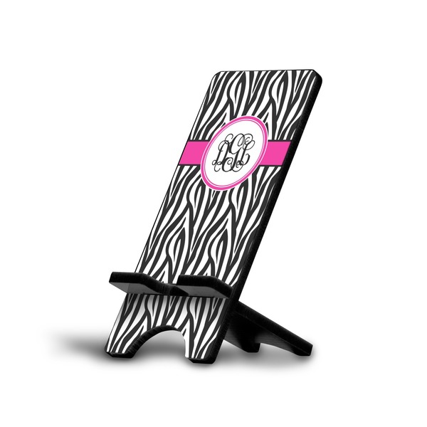 Custom Zebra Print Cell Phone Stand (Large) (Personalized)