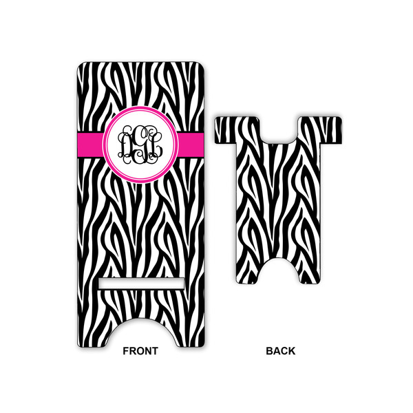 Zebra Print Phone Stand - Front & Back