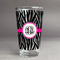 Zebra Print Pint Glass - Full Fill w Transparency - Front/Main