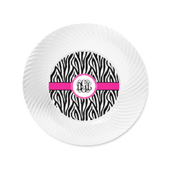Zebra Print Plastic Party Appetizer & Dessert Plates - 6" (Personalized)