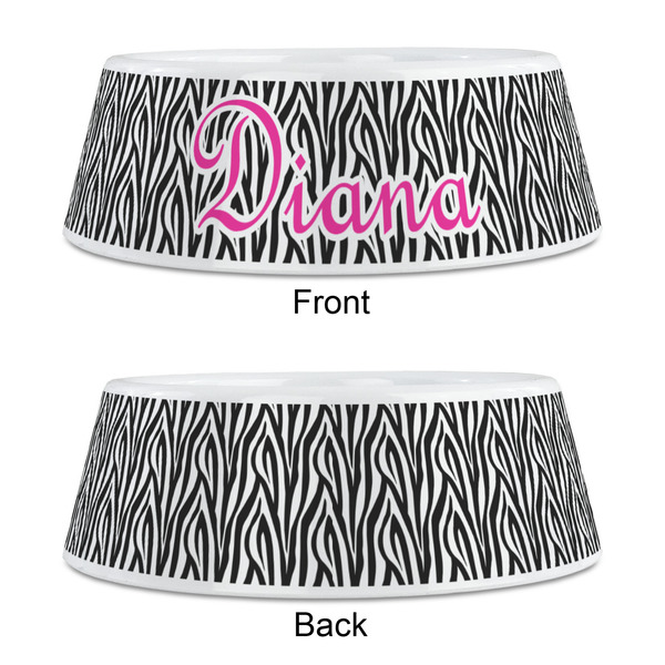 Zebra Print Plastic Pet Bowls - Medium - APPROVAL