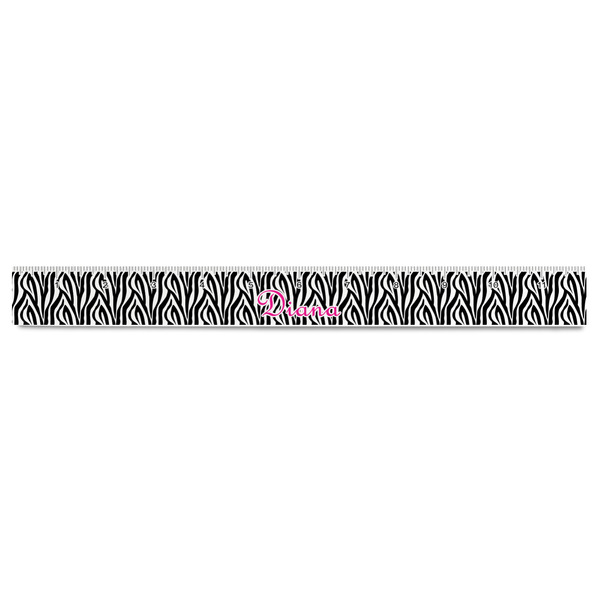 Zebra Print Plastic Ruler - 12" - FRONT