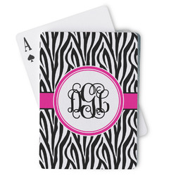 Zebra Print Playing Cards (Personalized)