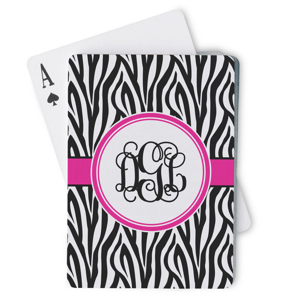 Custom Zebra Print Playing Cards (Personalized)