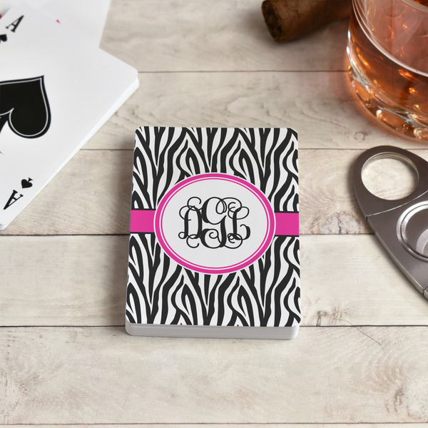 Zebra Print Playing Cards - In Context