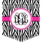 Zebra Print Iron On Faux Pocket (Personalized)