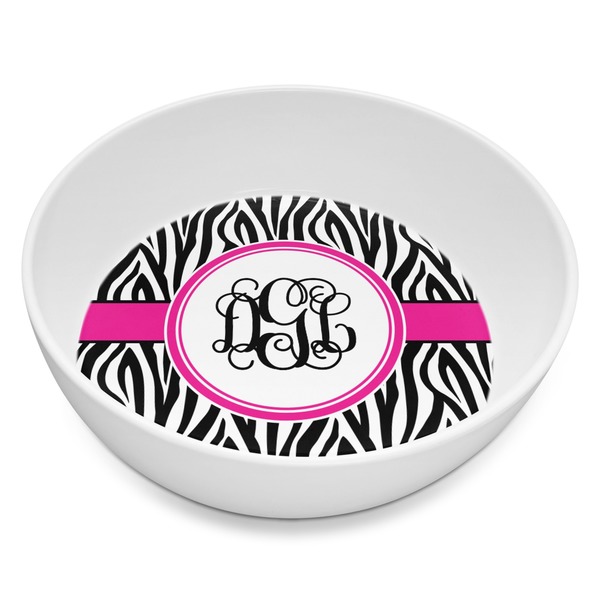 Custom Zebra Print Melamine Bowl - 8 oz (Personalized)