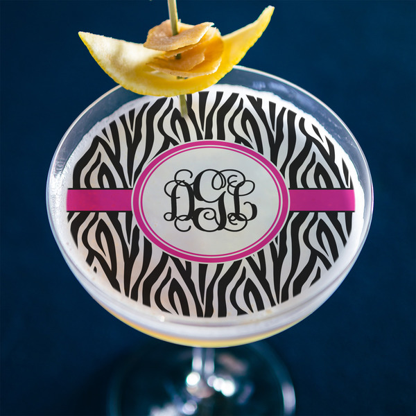 Zebra Print Printed Drink Topper - XLarge - In Context