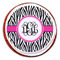 Zebra Print Printed Icing Circle - Large - On Cookie