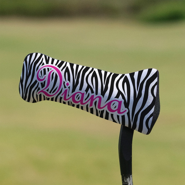 Zebra Print Putter Cover - On Putter