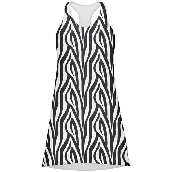 Custom Zebra Print Racerback Dress - Medium