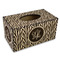 Zebra Print Wood Tissue Box Cover - Rectangle (Personalized)