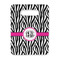 Zebra Print Rectangle Trivet with Handle - FRONT