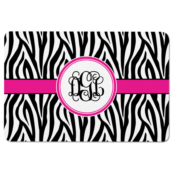 Zebra Print Rectangular Fridge Magnet - FRONT