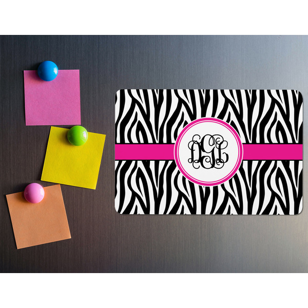 Zebra Print Rectangular Fridge Magnet - LIFESTYLE