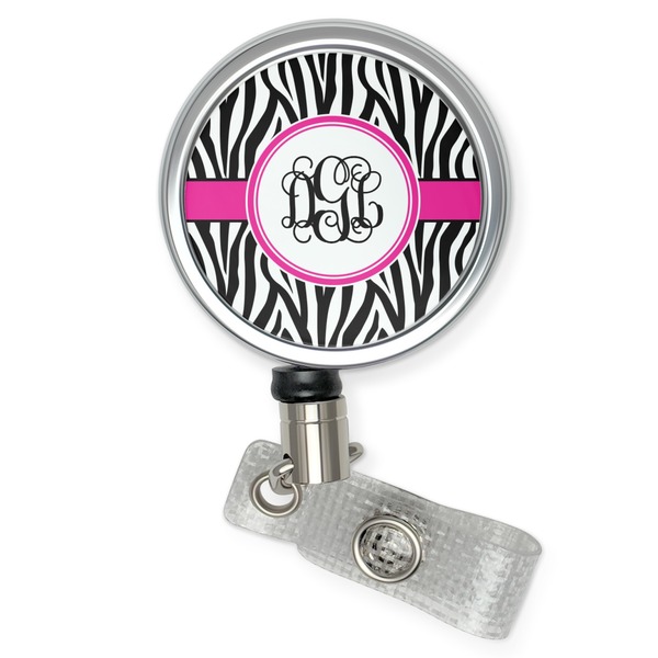 Custom Zebra Print Retractable Badge Reel (Personalized)