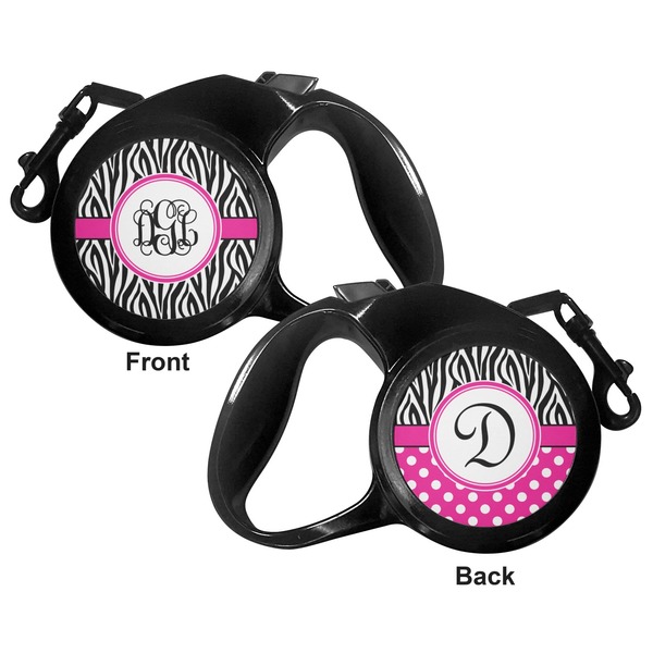 Zebra Print Retractable Dog Leash - Small - Apvl