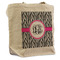 Zebra Print Reusable Cotton Grocery Bag - Front View