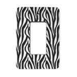 Zebra Print Rocker Style Light Switch Cover - Single Switch