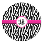 Zebra Print 5' Round Indoor Area Rug (Personalized)