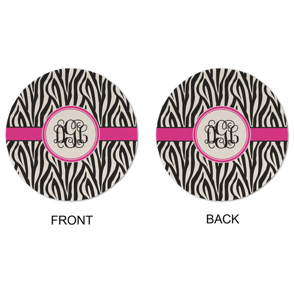 Zebra Print Round Linen Placemats - APPROVAL (double sided)