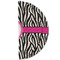 Zebra Print Round Linen Placemats - HALF FOLDED (double sided)