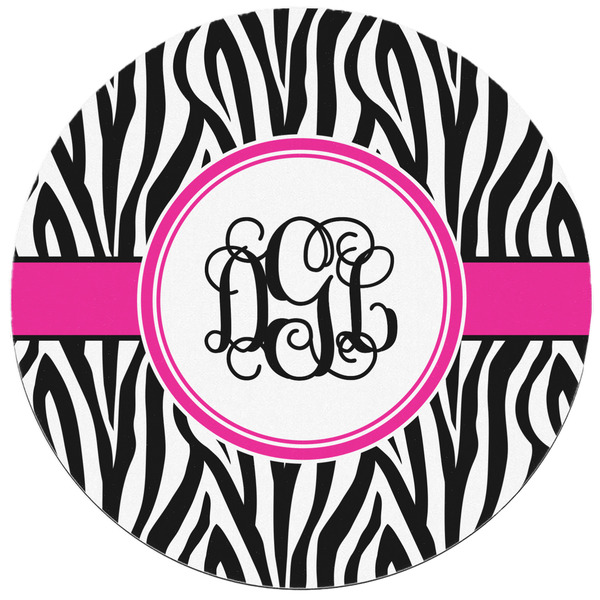 Zebra Print Round Mousepad - APPROVAL