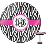 Zebra Print Round Table (Personalized)
