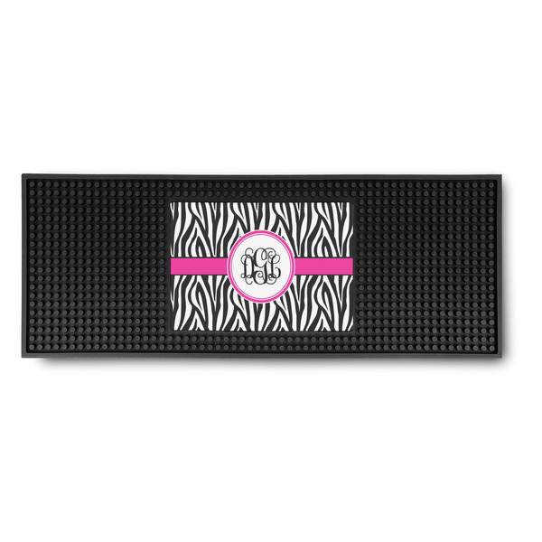 Custom Zebra Print Rubber Bar Mat (Personalized)