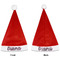 Zebra Print Santa Hat - Front & Back (Personalized)