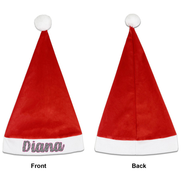 Zebra Print Santa Hats - Front and Back (Single Print) APPROVAL