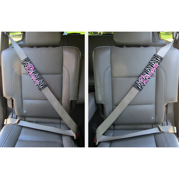 Zebra Print Seat Belt Covers (Set of 2 - In the Car)