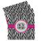 Zebra Print Set of 4 Sandstone Coasters - Front View