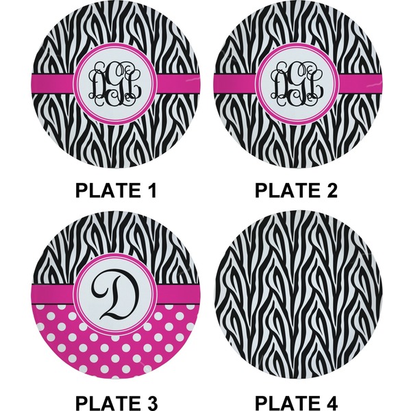 Zebra Print Set of Appetizer / Dessert Plates (Approval)