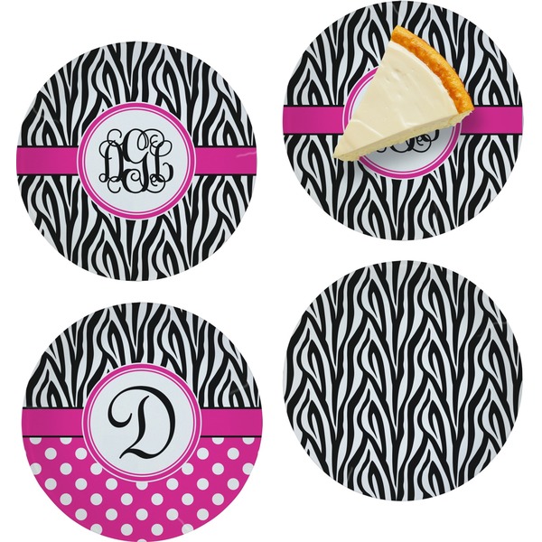 Zebra Print Set of Appetizer / Dessert Plates