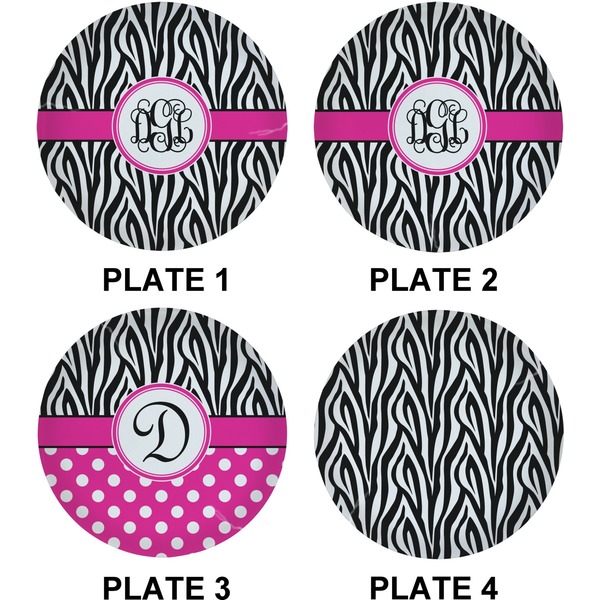 Zebra Print Set of Lunch / Dinner Plates (Approval)