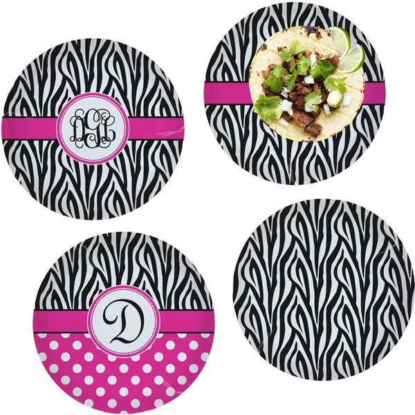 Zebra Print Set of Lunch / Dinner Plates