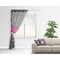 Zebra Print Sheer Curtain With Window and Rod - in Room Matching Pillow